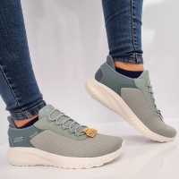 کفش زنانه اسکچرز هندزفری مدل  SKECHERS SLIP-INS 117504-SAGE